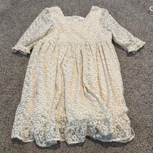 Noralee Elegant Cream Lace Kids Dress Size 12